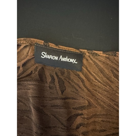 Sharon Anthony Animal Print‎ Blouse Stretch Longsleeve Acetate Blend 2x Mob Wife - Picture 4 of 7